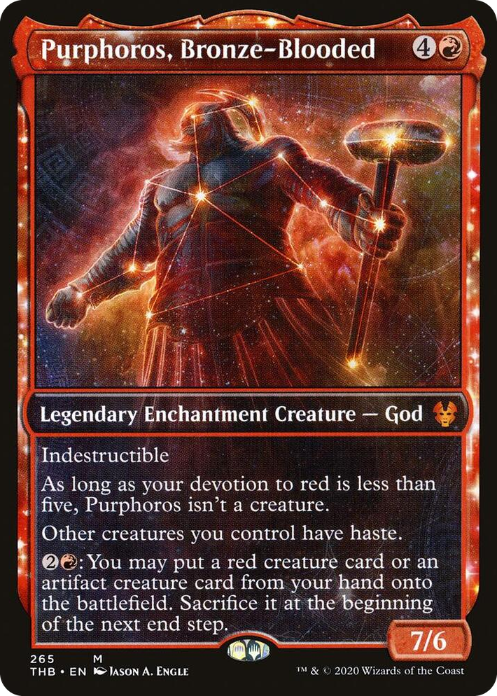 0265 Purphoros, Bronze-Blooded (Showcase) M Theros Beyond Death