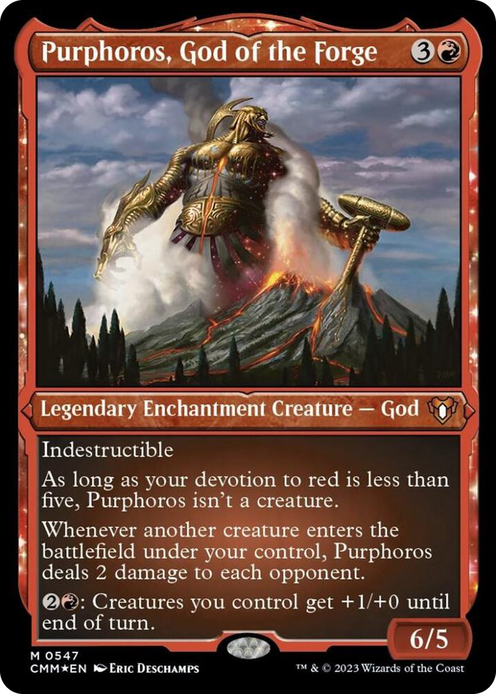 0547 Purphoros, God of the Forge (Foil Etched) M Commander Masters