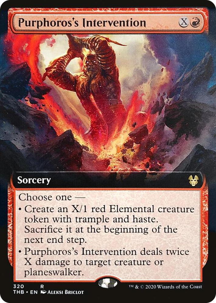 0320 Purphoros's Intervention (Extended Art) R Theros Beyond Death