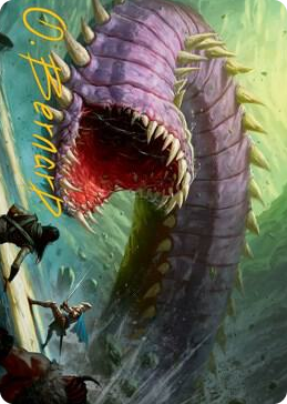 0003 Purple Worm Art Card (Gold-Stamped Signature) S Art Series: Adventures in the Forgotten Realms