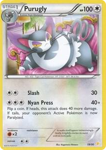 0019 Purugly (19) Common XY Trainer Kit: Pikachu Libre & Suicune