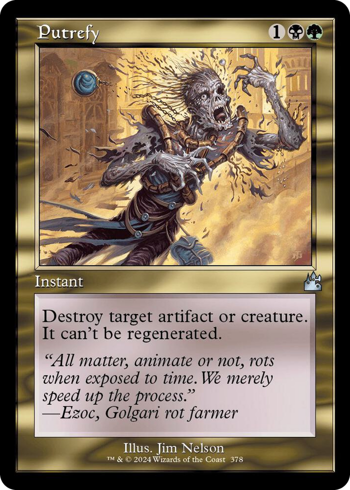 Putrefy (Retro Frame) #378 U - Ravnica Remastered Pokemon card