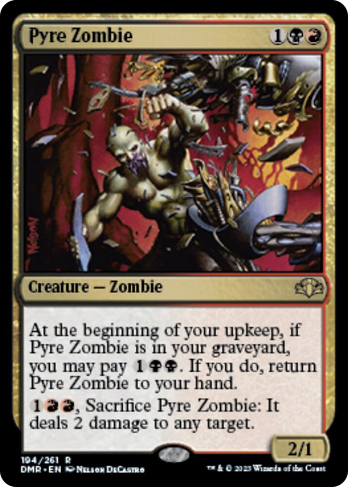 Pyre Zombie #194 R - Dominaria Remastered Pokemon card