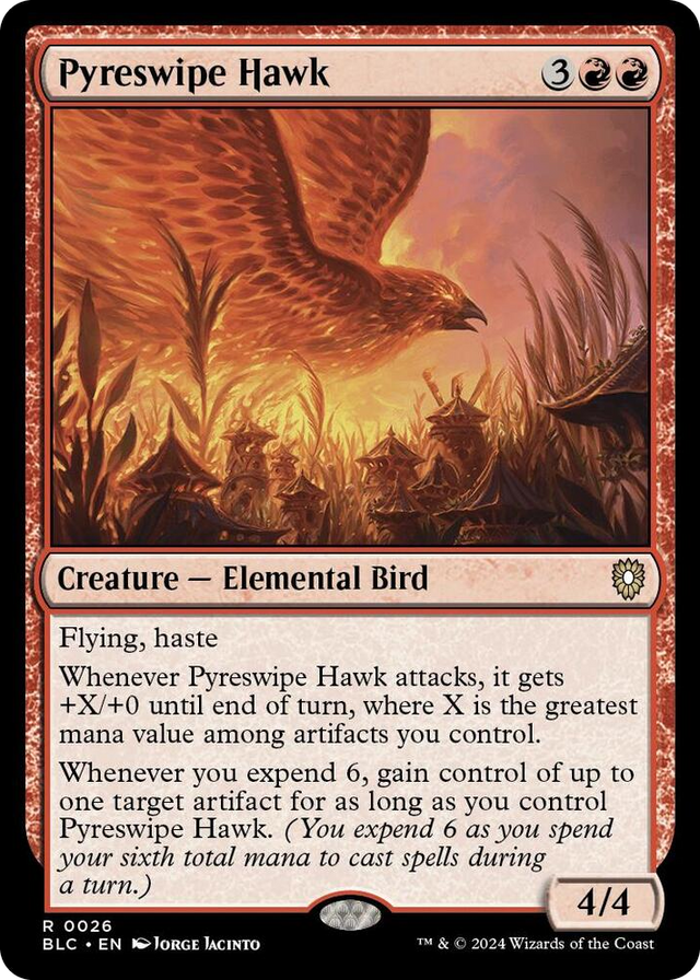 0026 Pyreswipe Hawk R Commander: Bloomburrow