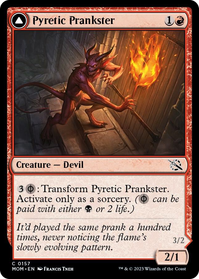 Pyretic Prankster #157 C - March of the Machine Pokemon card