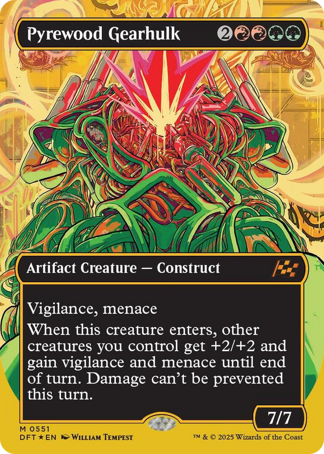 0551 Pyrewood Gearhulk (Borderless) (First-Place Foil) M Aetherdrift
