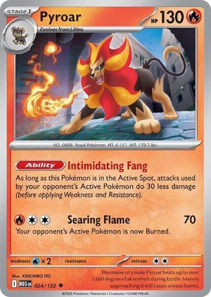 0024 Pyroar Uncommon Mega Evolution