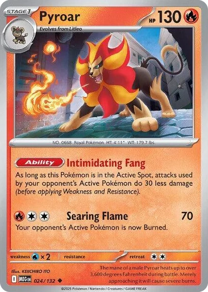 0024 Pyroar Uncommon Mega Evolution