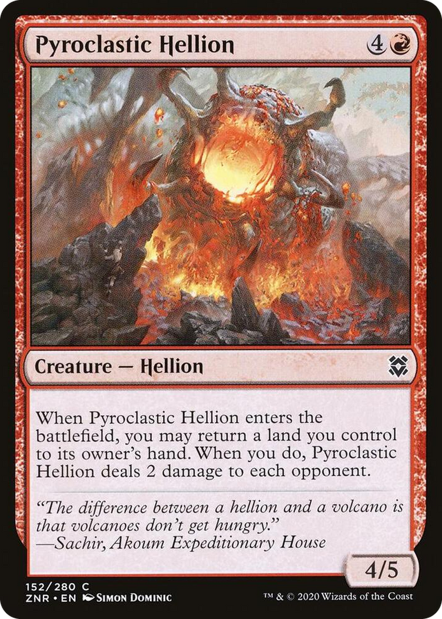 0152 Pyroclastic Hellion C Zendikar Rising