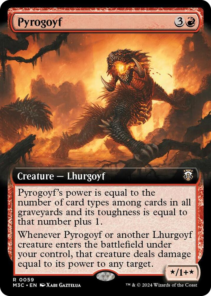 0059 Pyrogoyf (Extended Art) R Commander: Modern Horizons 3