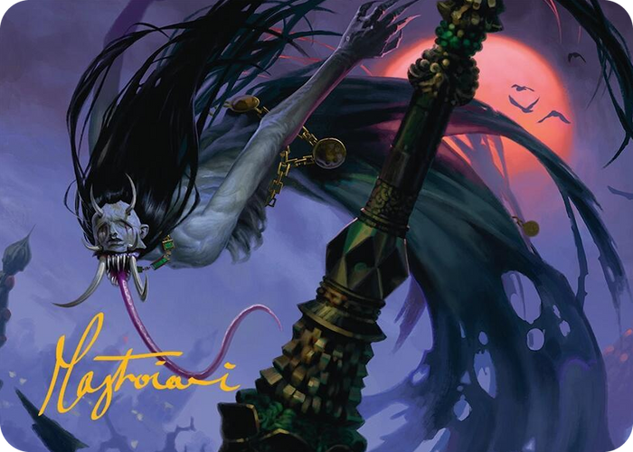 Qarsi Revenant Art Card (12/54) (Gold-Stamped Signature) #12 S - Art Series: Tarkir: Dragonstorm Pokemon card