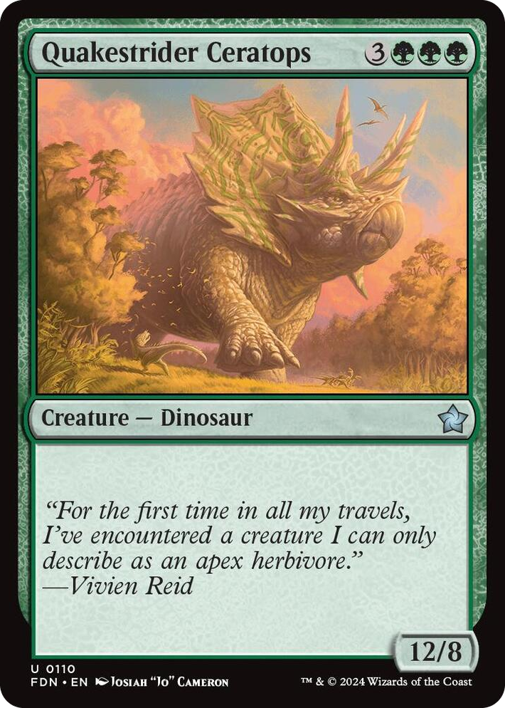 0110 Quakestrider Ceratops U Foundations