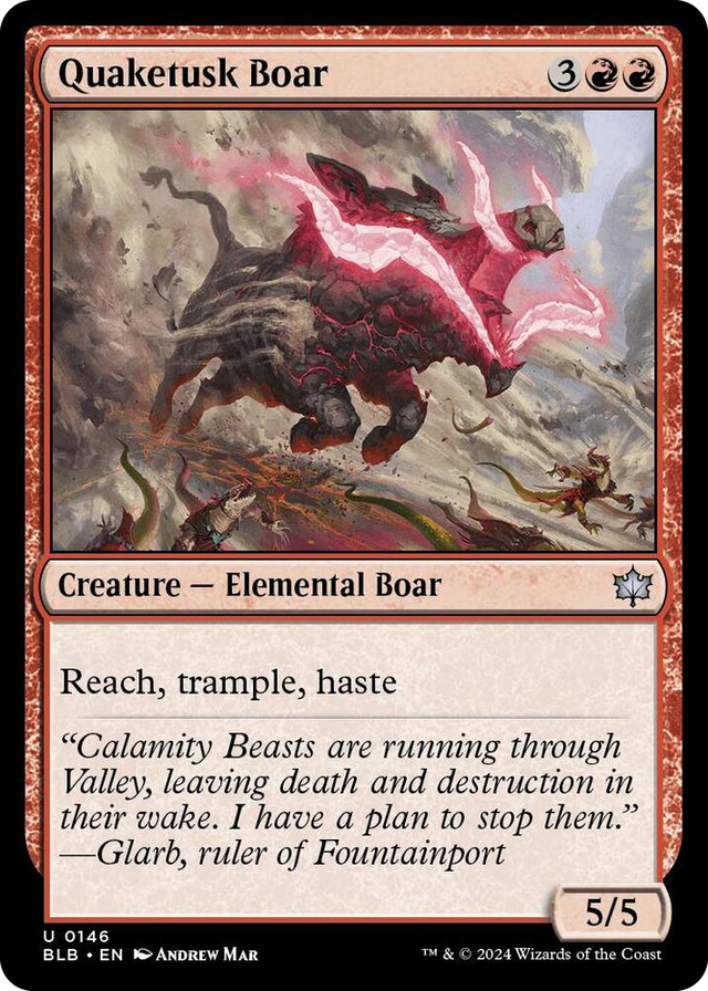 0146 Quaketusk Boar U Bloomburrow