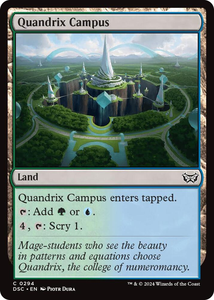 0294 Quandrix Campus C Commander: Duskmourn: House of Horror