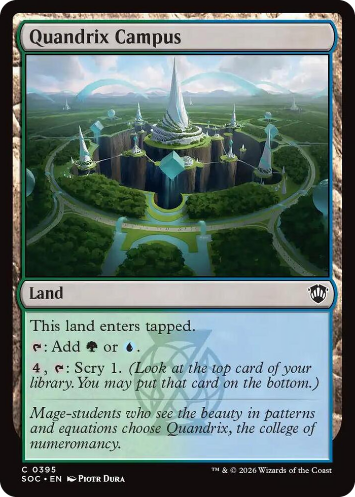 Quandrix Campus #395 C - Commander: Secrets of Strixhaven Pokemon card