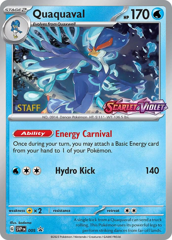 0005 Quaquaval - 005 (Prerelease) [Staff] Promo Scarlet & Violet Promo Cards
