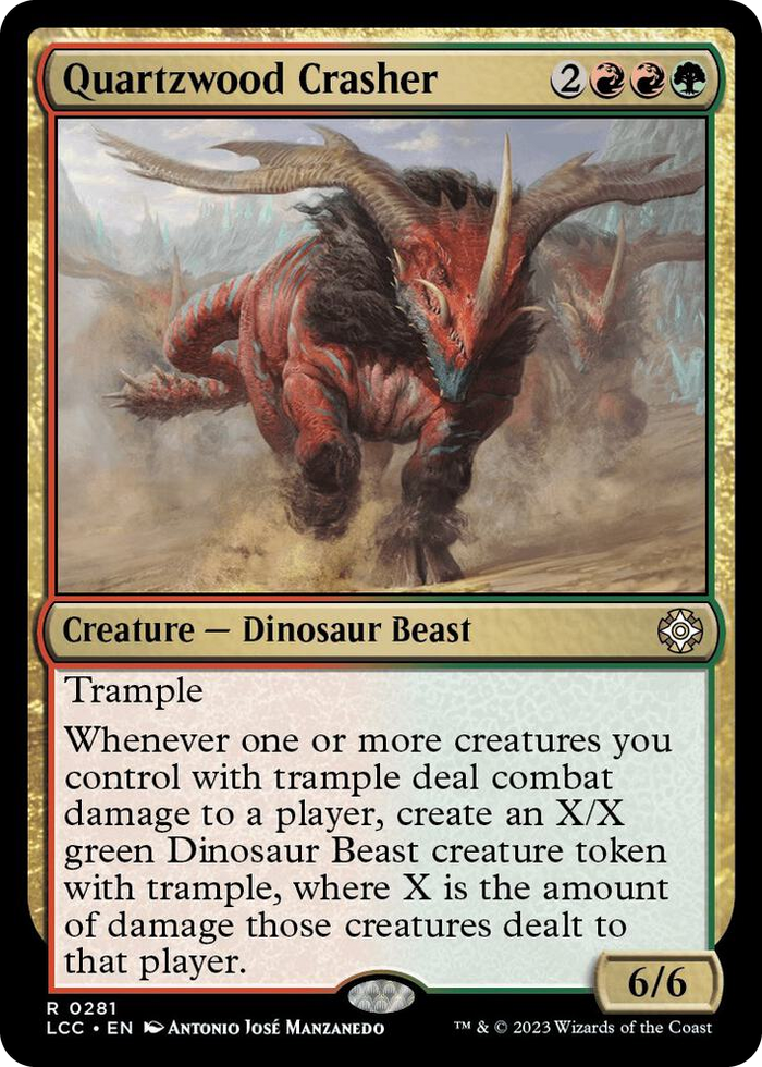 Quartzwood Crasher #281 R - Commander: The Lost Caverns of Ixalan Pokemon card
