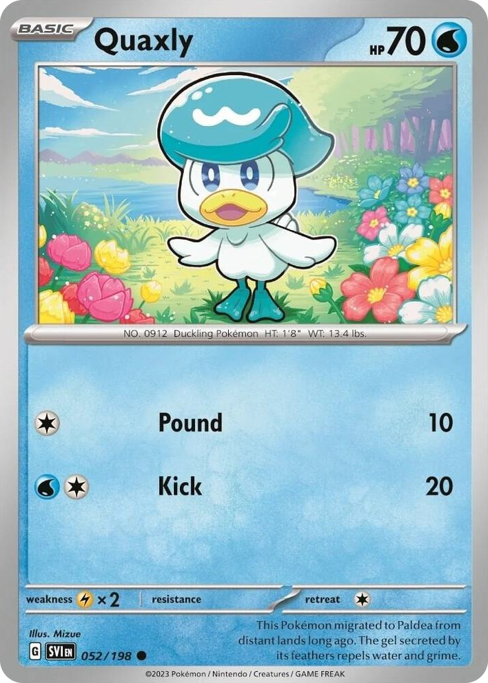 0052 Quaxly - 052/198 (Mirage Holo) Promo Miscellaneous Cards & Products