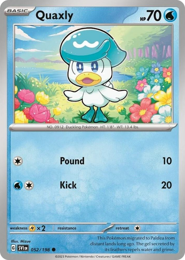 0052 Quaxly - 052/198 (Mirage Holo) Promo Miscellaneous Cards & Products