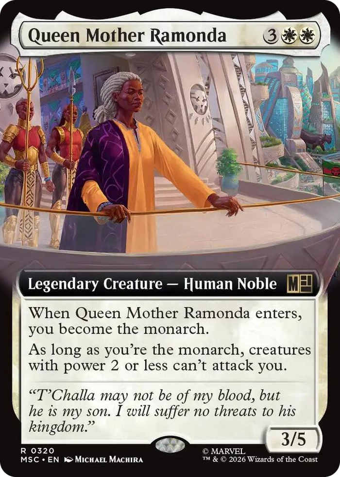 Queen Mother Ramonda (Extended Art) #320 R - Commander: Marvel Super Heroes Pokemon card