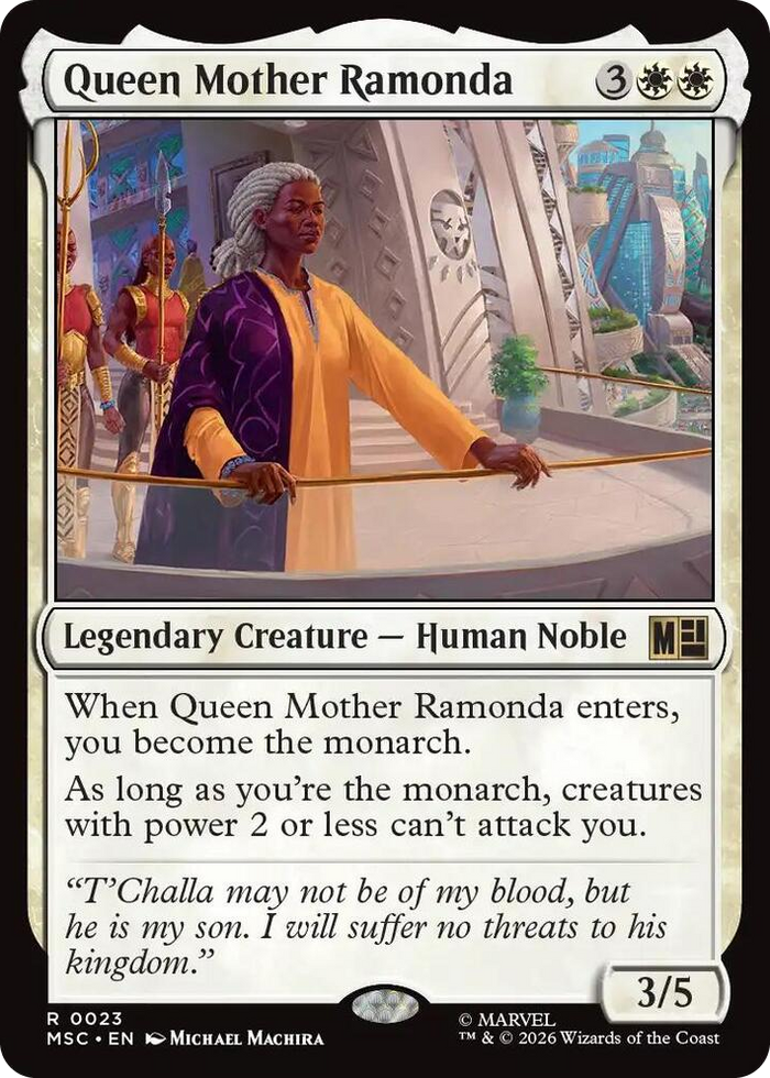 Queen Mother Ramonda (Surge Foil) #23 R - Commander: Marvel Super Heroes Pokemon card