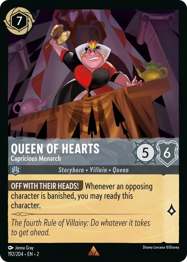 0192 Queen of Hearts - Capricious Monarch Rare Rise of the Floodborn