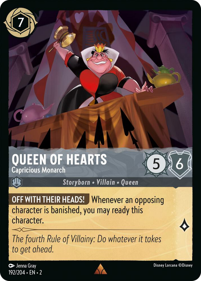 0192 Queen of Hearts - Capricious Monarch Rare Rise of the Floodborn