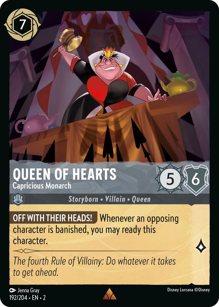 0192 Queen of Hearts - Capricious Monarch Rare Rise of the Floodborn