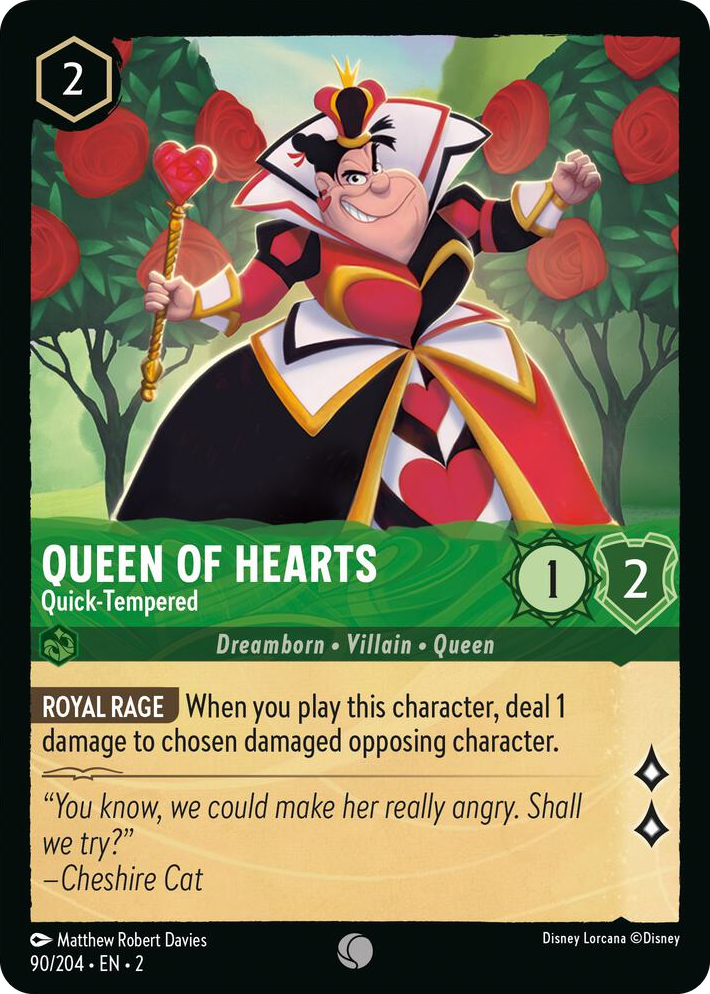 0090 Queen of Hearts - Quick-Tempered Common Rise of the Floodborn