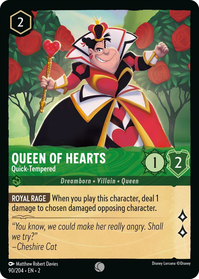 0090 Queen of Hearts - Quick-Tempered Common Rise of the Floodborn