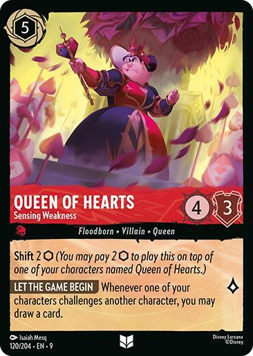 0120 Queen of Hearts - Sensing Weakness Uncommon Fabled