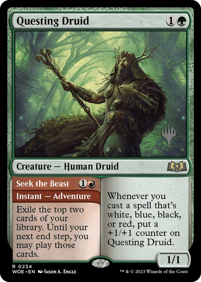 Questing Druid #234 R - Promo Pack: Wilds of Eldraine Pokemon card