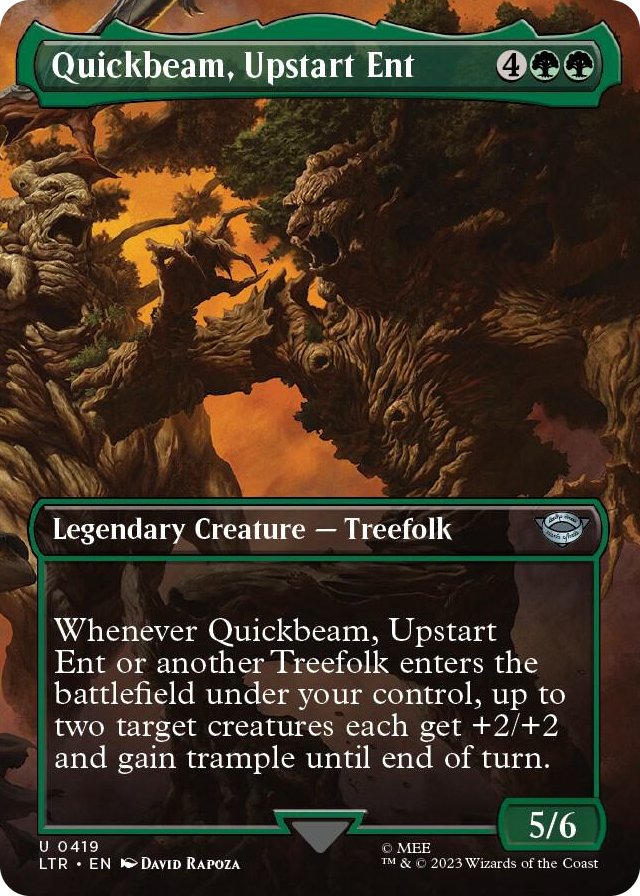 Quickbeam, Upstart Ent (Borderless) #419 U - Universes Beyond: The Lord of the Rings: Tales of Middle-earth Pokemon card