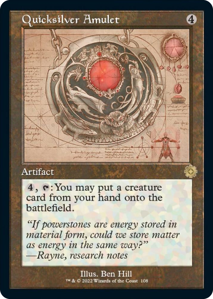 0108 Quicksilver Amulet (Schematic) R The Brothers' War: Retro Frame Artifacts