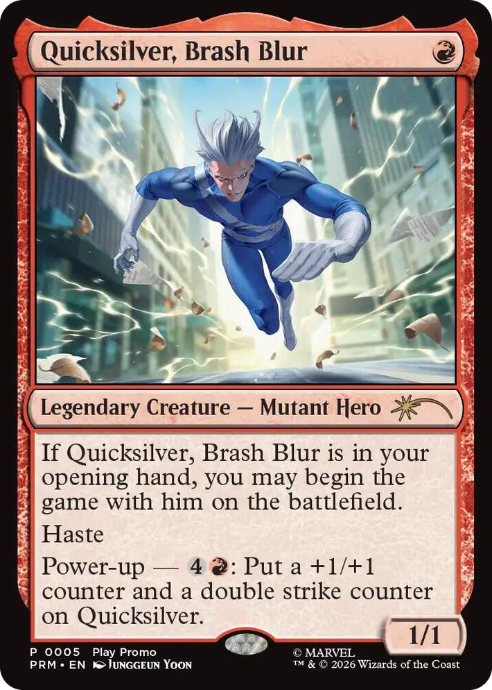 0004 Quicksilver, Brash Blur P Standard Showdown Promos