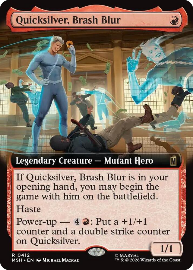 0412 Quicksilver, Brash Blur (Extended Art) R Marvel Super Heroes