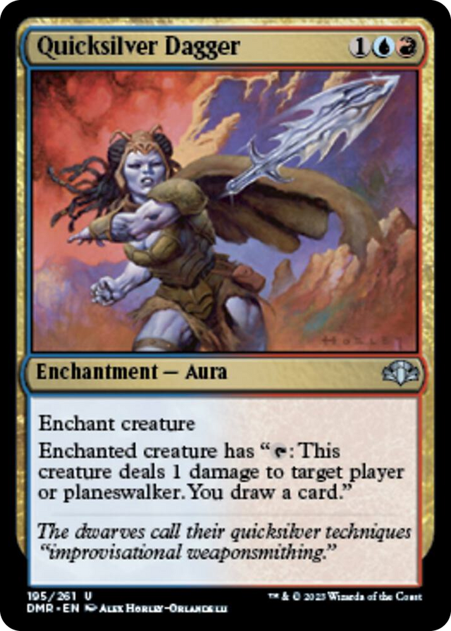 0195 Quicksilver Dagger U Dominaria Remastered