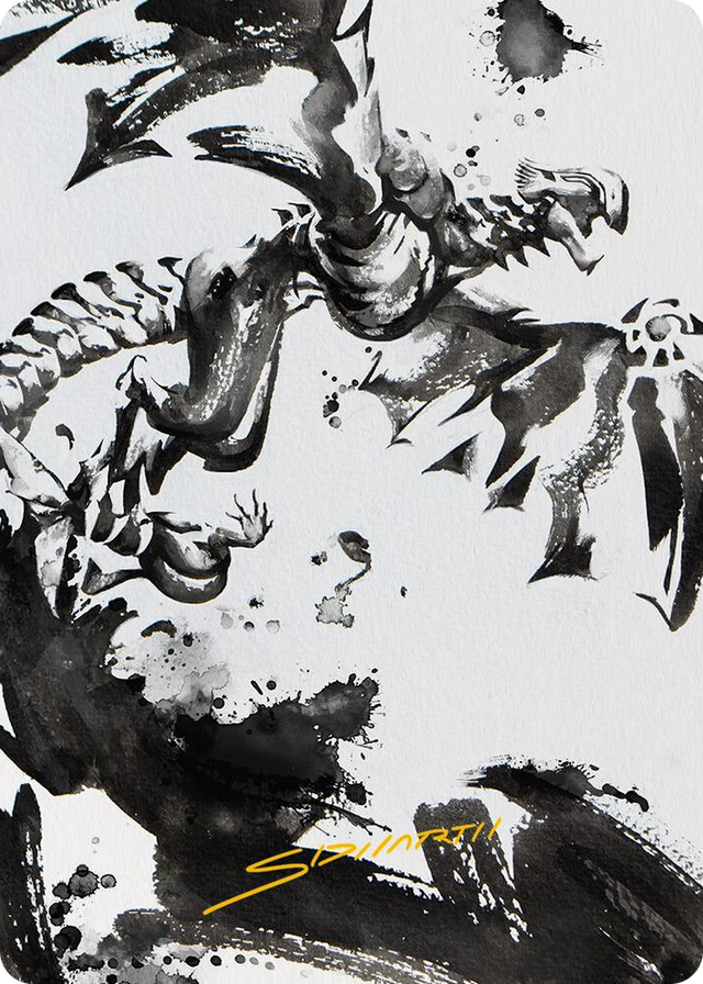 0068 Quicksilver Fisher Art Card (Gold-Stamped Signature) S Art Series: Phyrexia: All Will Be One