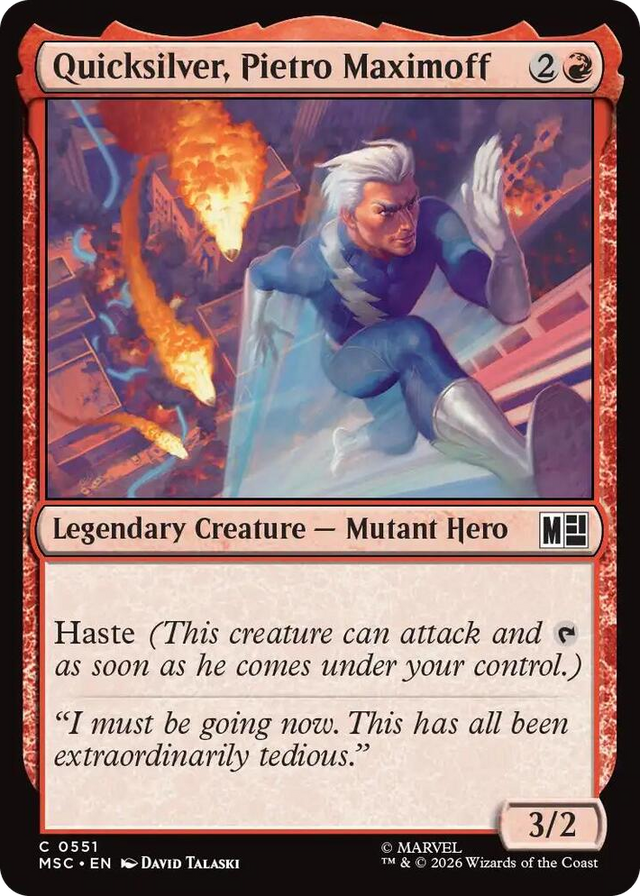 0551 Quicksilver, Pietro Maximoff (0551) C Commander: Marvel Super Heroes