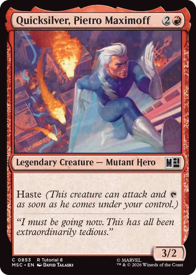 0853 Quicksilver, Pietro Maximoff (0853) C Commander: Marvel Super Heroes