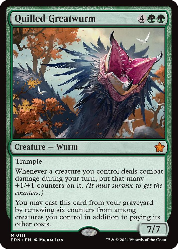 0111 Quilled Greatwurm M Foundations