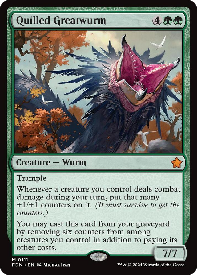 0111 Quilled Greatwurm M Foundations