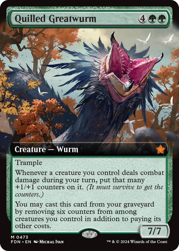 0473 Quilled Greatwurm (Extended Art) M Foundations