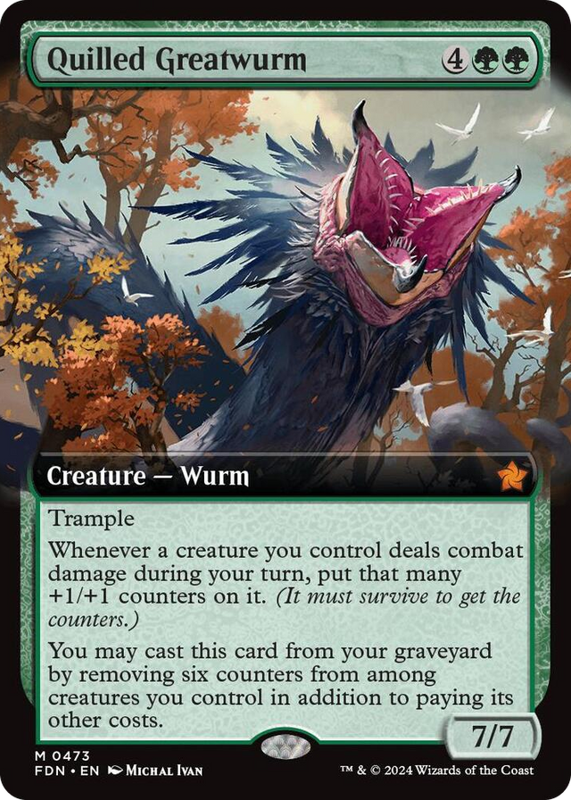 0473 Quilled Greatwurm (Extended Art) M Foundations
