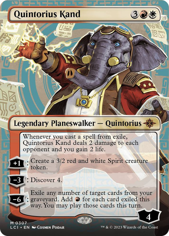0307 Quintorius Kand (0307) (Borderless) M The Lost Caverns of Ixalan