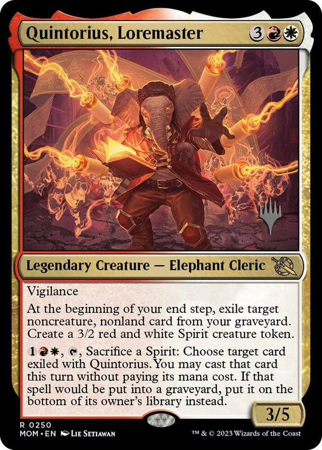 0250 Quintorius, Loremaster R Promo Pack: March of the Machine