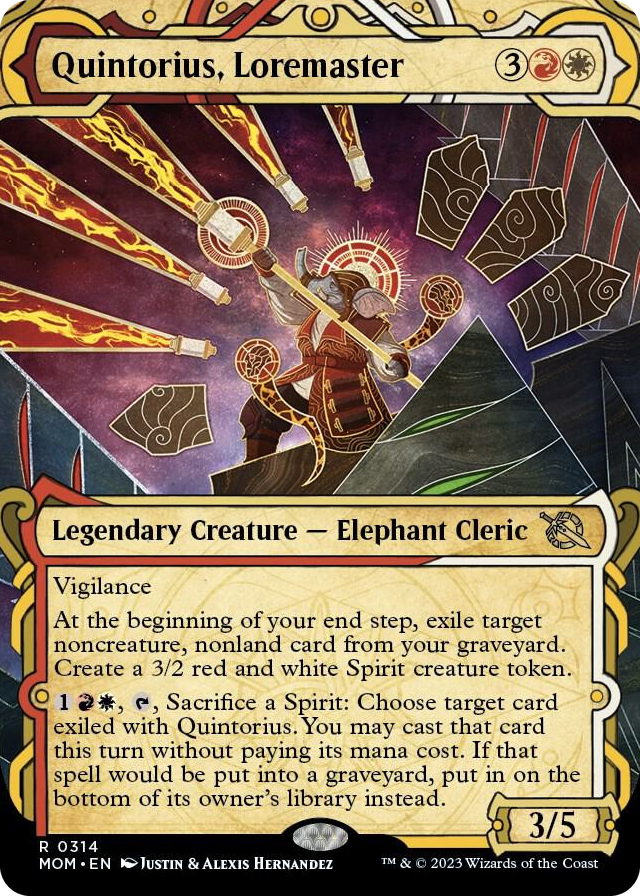 Quintorius, Loremaster (Showcase) #314 R - March of the Machine Pokemon card