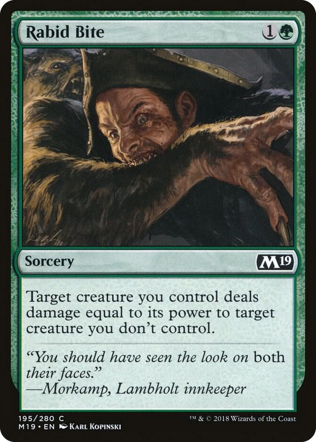0195 Rabid Bite C Core Set 2019