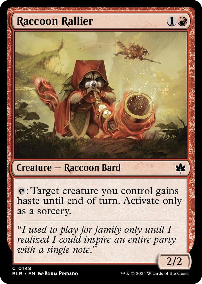 0148 Raccoon Rallier C Bloomburrow