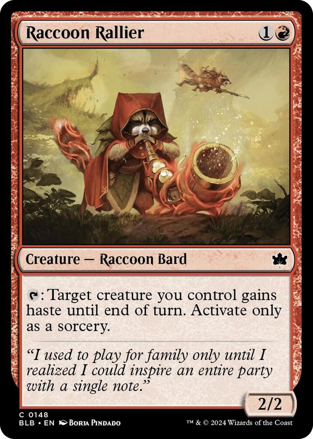 0148 Raccoon Rallier C Bloomburrow